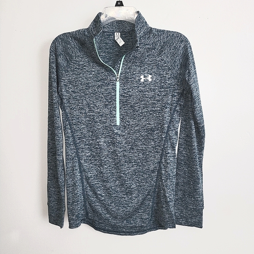 Under Armour Blue Zip Up Sweater Athletic Style